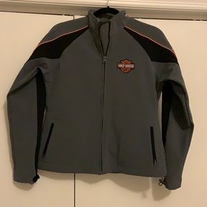 Harley-Davidson Gray and Black Jacket with Orange Accents